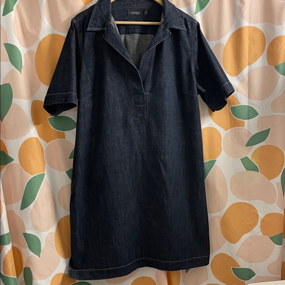 Lauren Ralph Lauren Dark Blue Denim Mini Dress